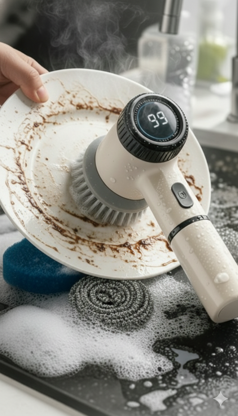 High-Torque Waterproof Power Scrubber