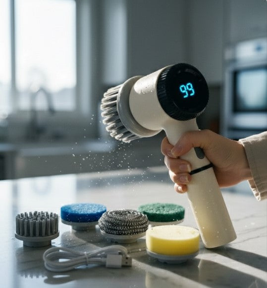 High-Torque Waterproof Power Scrubber